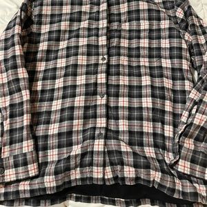 Eddie Bauer lined flannel hoodie